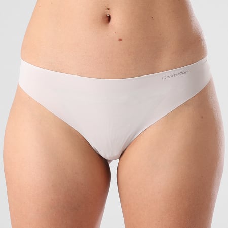 Calvin Klein - Lot De 3 Culottes Invisibles Femme QD3558E Noir Rose Gris