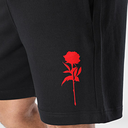 Luxury Lovers - Short Jogging Rose Velvet Noir Rouge