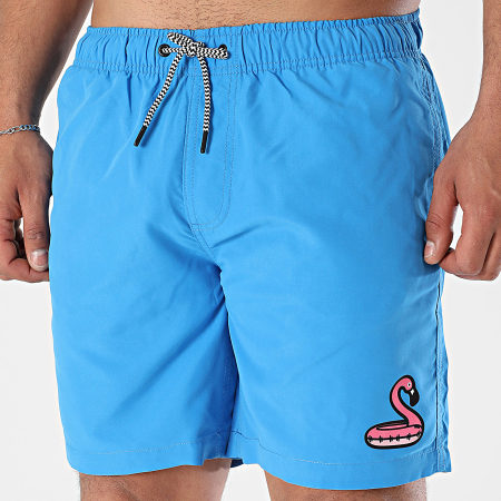 Luxury Lovers - Short De Bain Flamingo Bleu Roi