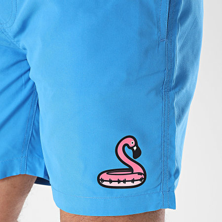 Luxury Lovers - Short De Bain Flamingo Bleu Roi