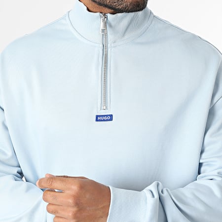 Hugo Blue - Sweat Col Montant Zippé Neeler 50522367 Bleu Clair