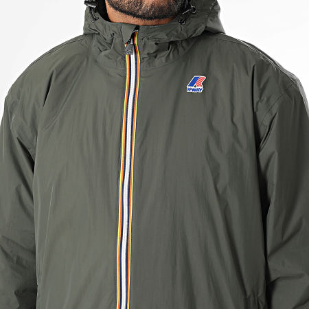 K-Way - Parka Longue Le Vrai 4.0 Eiffel East Warm Vert Kaki
