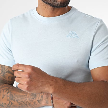 Kappa - Camiseta Slim Logo Cafers 304J150 Azul Claro