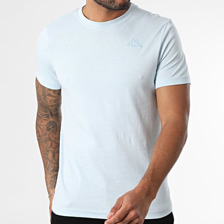 Kappa - Camiseta Slim Logo Cafers 304J150 Azul Claro