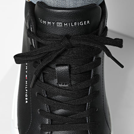 Tommy Hilfiger - Baskets Court Leather Detail Essential 5367 Black