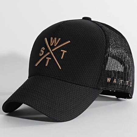 Watts - Casquette Trucker Tribe Noir Gris Anthracite Camel