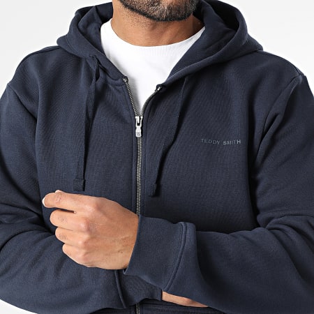 Teddy Smith - Class Little Zip Hoodie 10916794D Navy Blue