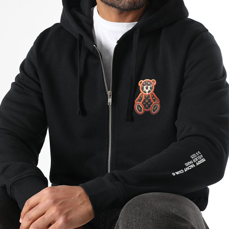 Teddy Yacht Club - Sweat Zippé Capuche Small Lthr Noir