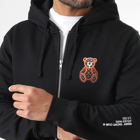 Teddy Yacht Club - Sweat Zippé Capuche Small Lthr Noir