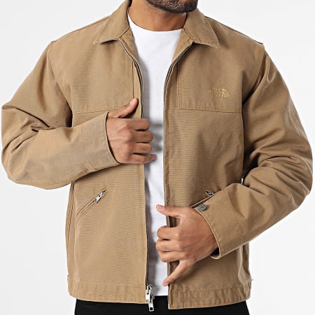 The North Face - Veste Zippée Cedar Canvas A8B72 Camel