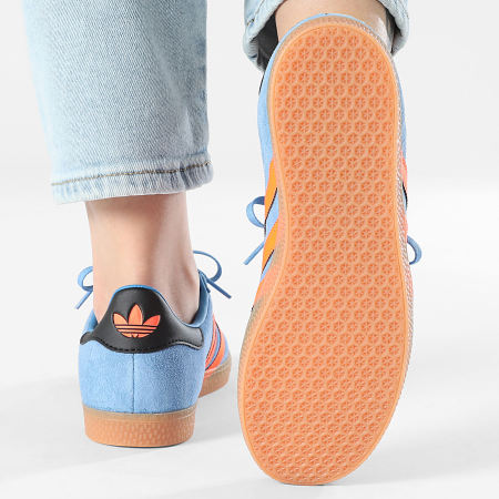 Adidas Originals - Zapatillas Mujer Gazelle JP7124 Focus Blue Solar Orange Core Black