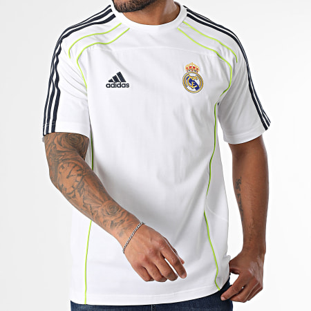 Adidas Sportswear - Tee Shirt A Bandes Real Madrid UBP JF2591 Blanc