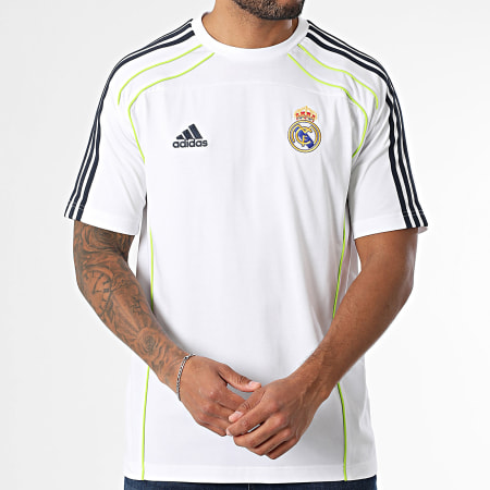 Adidas Sportswear - Tee Shirt A Bandes Real Madrid UBP JF2591 Blanc