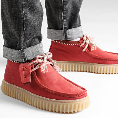 Clarks - Torhill Hi Red Combi shoes - Ryses