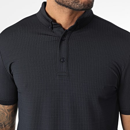 Classic Series - Polo Manches Courtes Col Mao 003 Bleu Marine