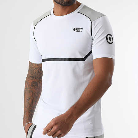 Comme Des Loups - Ensemble Tee Shirt Et Short Jogging Baltirun Blanc Gris