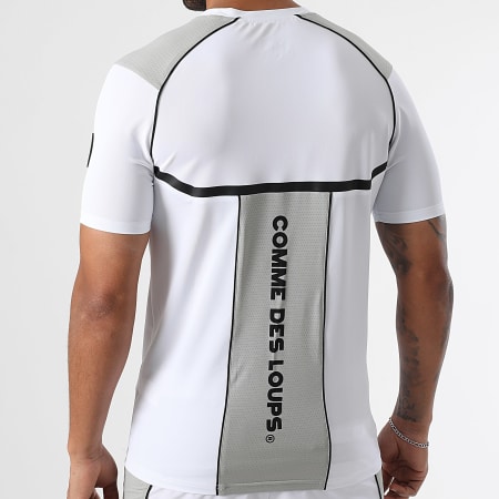 Comme Des Loups - Ensemble Tee Shirt Et Short Jogging Baltirun Blanc Gris