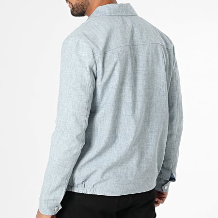Frilivin - Veste Zippée F31 Bleu Clair Chiné
