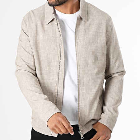 Frilivin - Veste Zippée F31 Beige Chiné