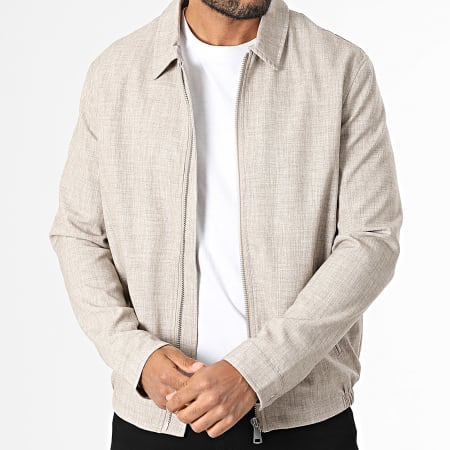 Frilivin - Veste Zippée F31 Beige Chiné