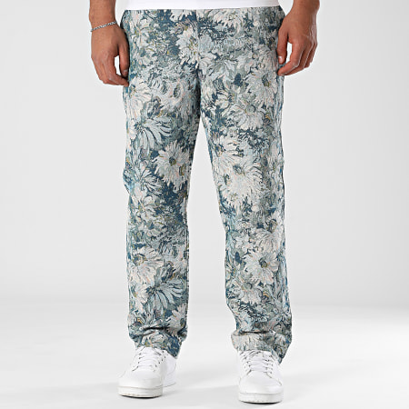 Frilivin - Pantalón Regular Fit P95 Azul Claro Azul Marino Floral