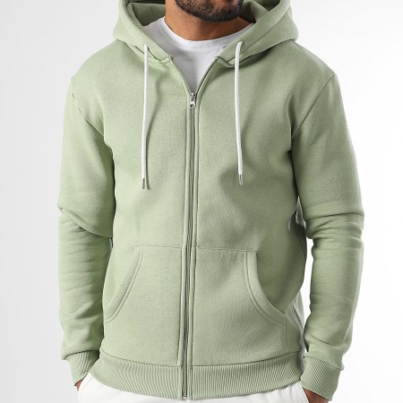 LBO - Sweat Zippé Capuche 3832 Vert clair