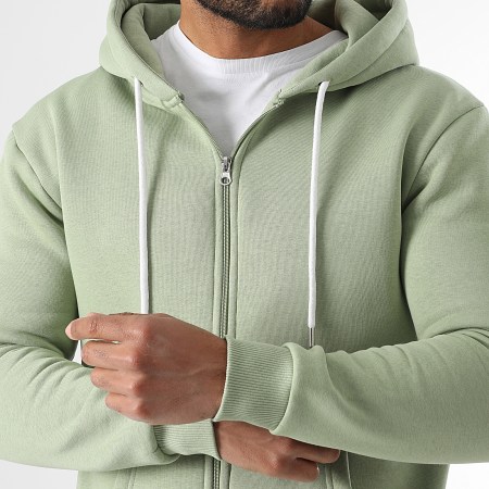LBO - Sweat Zippé Capuche 3832 Vert clair