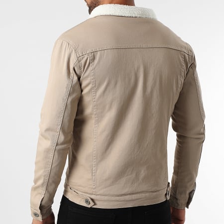 LBO - Veste Jean Interieur Mouton 3834 Denim Beige