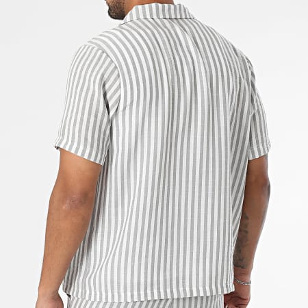 Uniplay - Conjunto Camisa Mangas Cortas Y Pantalón A Rayas 125 Blanco Gris