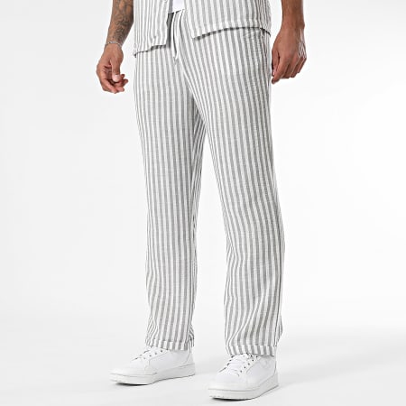 Uniplay - Conjunto Camisa Mangas Cortas Y Pantalón A Rayas 125 Blanco Gris