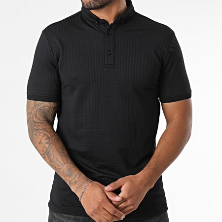 Classic Series - Polo Manches Courtes Col Mao 003 Noir