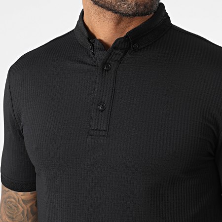 Classic Series - Polo Manches Courtes Col Mao 003 Noir