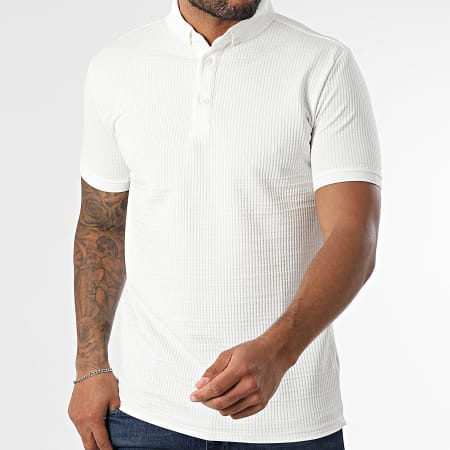 Classic Series - Polo Manches Courtes Col Mao 003 Blanc