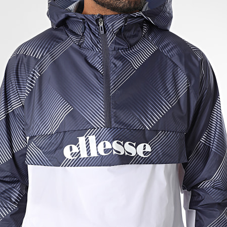 Ellesse - Coupe-Vent Capuche Zippé Fiorisa SXZ21902 Blanc Bleu Marine