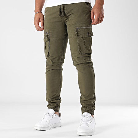 John H - Pantalon Cargo 01 Vert Kaki