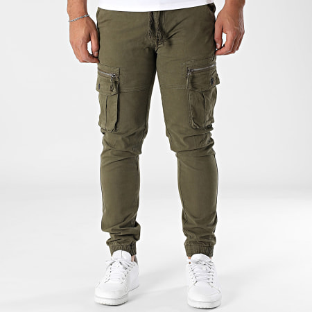 John H - Pantalon Cargo 01 Vert Kaki