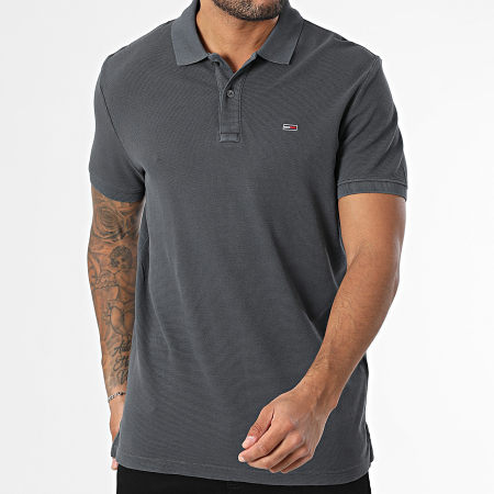 Tommy Jeans - Polo Manches Courtes Slim Essential 0226 Gris Anthracite