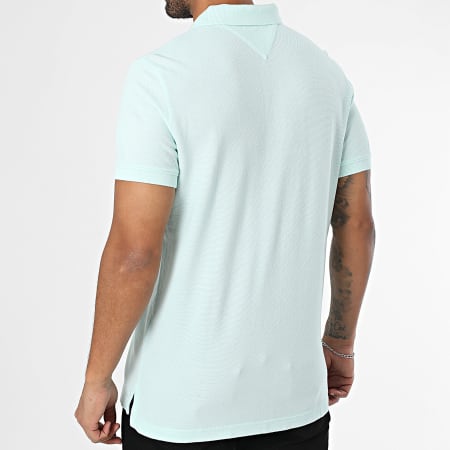 Tommy Jeans - Polo Manches Courtes Slim Essential 0226 Turquoise Clair