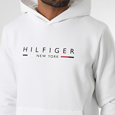 Tommy Hilfiger - Sweat Capuche Hilfiger NY 9301 Blanc