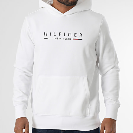 Tommy Hilfiger - Sweat Capuche Hilfiger NY 9301 Blanc