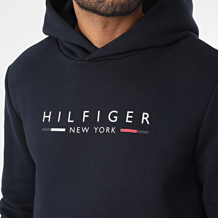 Tommy Hilfiger - Sweat Capuche Hilfiger NY 9301 Bleu Marine