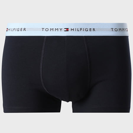 Tommy Hilfiger - Lot De 3 Boxers 2763 Bleu Marine Bleu Clair Rouge Gris Anthracite