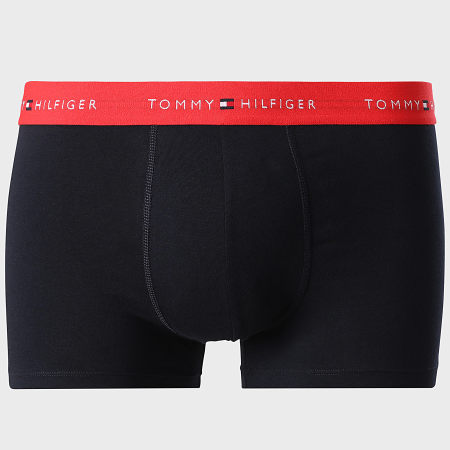 Tommy Hilfiger - Lot De 3 Boxers 2763 Bleu Marine Bleu Clair Rouge Gris Anthracite