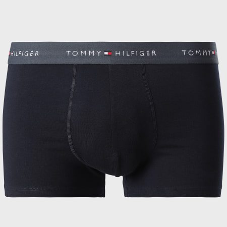 Tommy Hilfiger - Lot De 3 Boxers 2763 Bleu Marine Bleu Clair Rouge Gris Anthracite