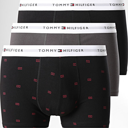 Tommy Hilfiger - Lot De 3 Boxers 2768 Noir Gris Anthracite