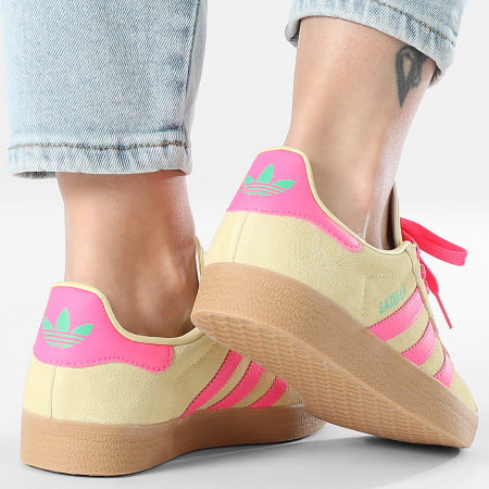 Adidas Originals - Baskets Femme Gazelle W JH7211 Powder Yellox Lucid Pink Gum 3