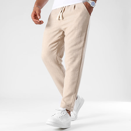 LBO - Lot De 2 Pantalons Effet Lin 2024 Beige Noir