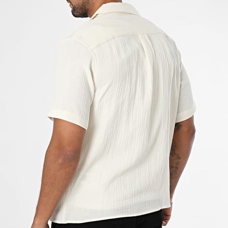 Only And Sons - Chemise Manches Courtes Skyle Beige Clair