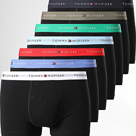 Tommy Hilfiger - Lot De 7 Boxers 3385 Noir Bleu Vert Blanc Rouge
