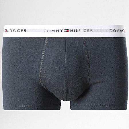 Tommy Hilfiger - Lot De 3 Boxers Trunk 2761 Bleu Clair Gris Anthracite Beige Chiné
